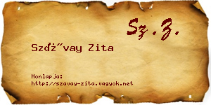 Szávay Zita névjegykártya